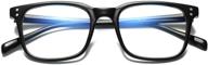 👓 stylish unisex clear lens eyeglasses for fashionable individuals - non prescription classic nerd frame glasses logo