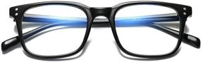 img 4 attached to 👓 Stylish Unisex Clear Lens Eyeglasses for Fashionable Individuals - Non Prescription Classic Nerd Frame Glasses