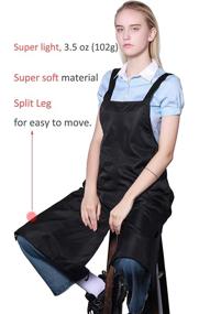 img 2 attached to 💇 Black Hair Stylist Apron with Pockets - Professional Salon Hairdresser Barber Pet Groomers Smock Vest with Belt