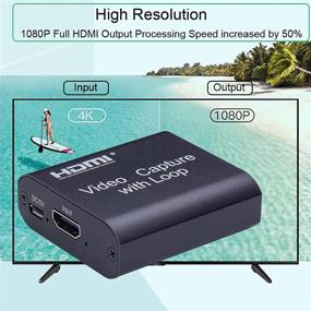 img 3 attached to 📹 USB2.0 HDMI Захват видео карты - TOKANI 1080P Аудио Видео Игровой Преобразователь захвата с Loopout | Поддерживает 4K Вход, 1080p Выход для PS3 PS4 Xbox Wuli Live OBS Stream и Recorder