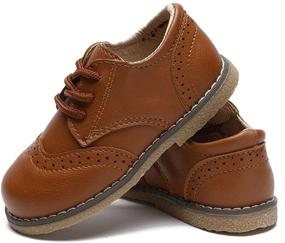 img 1 attached to Стильные и удобные детские туфли BENHERO для лодки - мягкие лоферы из синтетической кожи на мальчиков и девочек.