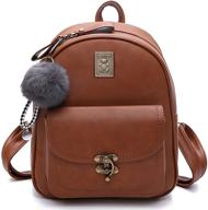🎒 tomas mini leather backpack for women - small pu leather backpack ladies shoulder bag for casual travel daypack logo