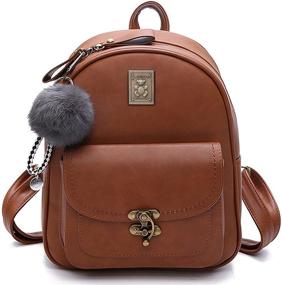 img 4 attached to 🎒 TOMAS Mini Leather Backpack for Women - Small PU Leather Backpack Ladies Shoulder Bag for Casual Travel Daypack