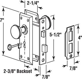 img 1 attached to 🔒 Латунный накладной замок - Prime-Line Products E 2293, 1-3/8" x 1-3/4