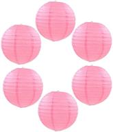 🏮 vibrant and elegant 10 inch pink red chinese japanese paper lantern set (6pc) - exquisite decorative accents logo