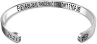 personalized bracelets inspirational engraved pandemic logo