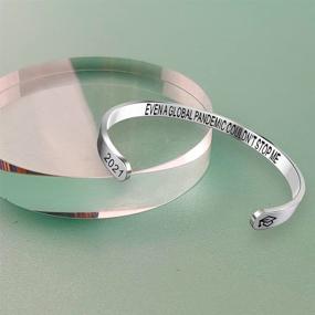 img 1 attached to Personalized Bracelets Inspirational Engraved Pandemic
