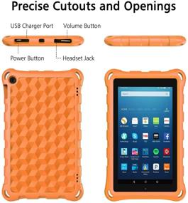 img 1 attached to 7 inch Tablet Case - DiHines Kid-Proof Light Weight Shock Proof Kids Case for 5th/7th/9th Generation Tablets (Compatible with 2019, 2017, & 2015 Release) in Orange