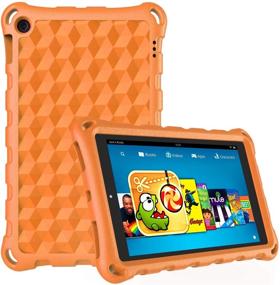 img 4 attached to 7 inch Tablet Case - DiHines Kid-Proof Light Weight Shock Proof Kids Case for 5th/7th/9th Generation Tablets (Compatible with 2019, 2017, & 2015 Release) in Orange