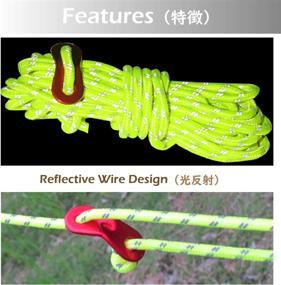 img 1 attached to 🏕️ TRIWONDER Reflective Nylon Cord with Adjustable Rope for Tents, Tarps, and Outdoor Packing