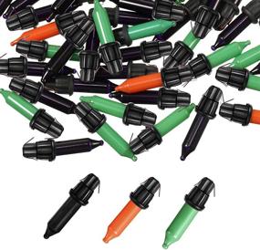 img 2 attached to 🎄 60-Piece Christmas Light Bulbs Replacement Set - Festive Party Decorations for Indoor or Outdoor Tree Lighting - Black, Orange, Green - 2.5 Volt