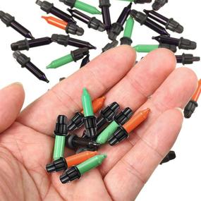 img 1 attached to 🎄 60-Piece Christmas Light Bulbs Replacement Set - Festive Party Decorations for Indoor or Outdoor Tree Lighting - Black, Orange, Green - 2.5 Volt