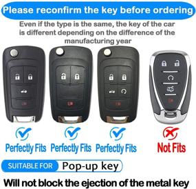 img 3 attached to 🔑 Ultimate Full Protection Sindeda Key Fob Cover for Chevy Chevrolet Equinox Camaro Cruze Malibu Sonic Volt Park Impala Buick Encore Allure Regal - Red