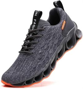 img 4 attached to 🏃 TSIODFO Men's Mesh Breathable Athletic Sport Running Walking Sneakers