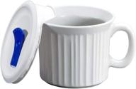 🍲 corningware 20 ounce vented french white: superior heat distribution and ventilation for perfect cooking results logo