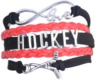 🏒 hockey charm bracelet by infinity collection - stylish hockey jewelry for players logo