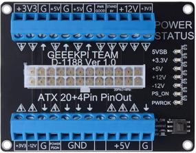 img 4 attached to 💡 GeeekPi 24/20-пиновая плата разветвления питания ATX DC для блока питания, адаптер, модуль блока разъемов для ПК компьютера