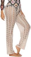 👖 kistore crochet net hollow out beach pants: sexy swimsuit cover up trousers for women logo