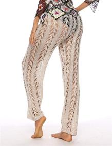 img 1 attached to 👖 Kistore Crochet Net Hollow Out Beach Pants: Sexy Swimsuit Cover Up Trousers for Women