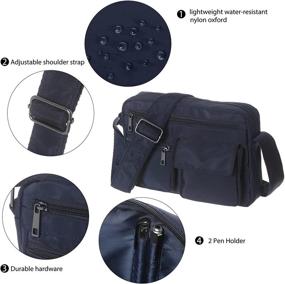 img 2 attached to 👜 Стильная и практичная водонепроницаемая женская мессенджерская сумка с множеством карманов