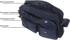 img 1 attached to 👜 Стильная и практичная водонепроницаемая женская мессенджерская сумка с множеством карманов