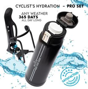 img 2 attached to R.M.Stone Bike Bottle Holder Pro Set: Thermos Bike Bottle + Extra Cage Mount, No Screws! Adjustable & Anticorrosive with 16 oz Thermos!