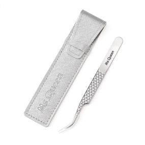 img 1 attached to Ms.Queen Eyelash Extension Tweezers- Premium Titanium Alloy Lash Tweezers Set for Individual 👁️ and Volume Mink Lashes- Mega Curved Tweezers for Precision Isolation and Application (Curved Tweezers/M014-3)