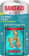 🩹 hydro seal bandages blister cushion variety pack - waterproof blister pad, 5 count by band-aid brand logo