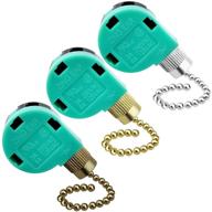 🌈 multicolored 3-pack zing ear ze-268s6 ceiling fan switch - replacement speed control switch for ceiling fan light, wall lamps, cabinet light - 3 speed 4 wire pull chain switch by topbuti логотип