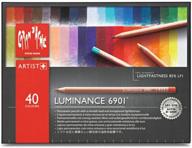 caran d'ache luminance 6901.740 🖍️ - set of 40 high-quality colored pencils logo