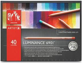 img 4 attached to Caran D'ache Luminance 6901.740 🖍️ - Set of 40 High-Quality Colored Pencils