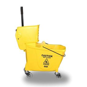 img 1 attached to Genuine Joe GJO02347 Side Press Wringer Mop Bucket, Yellow - Efficient Cleaning Solution for Effective Results!