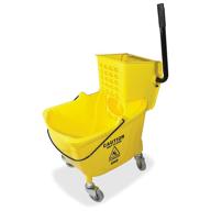 genuine joe gjo02347 side press wringer mop bucket, yellow - efficient cleaning solution for effective results! logo