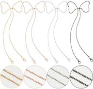 👓 20-piece face covering chain strap lanyard retainer necklace eyeglass chain eyewear holder reading glasses retainer set for women men kids (rose gold, gold, silver, silver black) logo