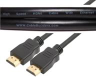 кабель builders 6ft high speed hdmi с ethernet, 1.4a, 3d контент, 4k x 2k разрешение, канал ethernet, возврат аудио, 6 футов, обратная совместимость - распродажа черной пятницы и кибер-понедельника логотип