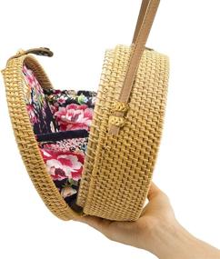 img 3 attached to 👜 Natural Handwoven Leather Shoulder Bags & Wallets by NATURALNEO for Women