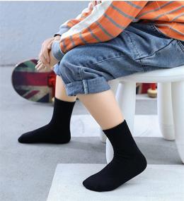 img 2 attached to Cotton Ankle Socks for Boys and Girls - 12 Pack for Kids and Toddlers