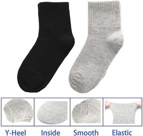 img 3 attached to Cotton Ankle Socks for Boys and Girls - 12 Pack for Kids and Toddlers