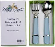 golden rabbit enamelware toddler flatware feeding for solid feeding logo