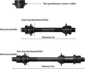 img 1 attached to 🚲 AiTuiTui 1 Pair Quick Release Bike Axle Skewer Set for Road Bikes, Mountain Bikes, MTB, BMX – Front & Rear Axle Hollow Shaft Kit Replacement Parts