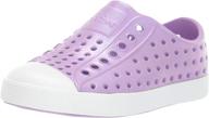 iridescent lavender girls' shoes: native jefferson toddler footwear logo