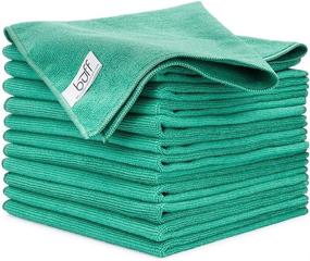 img 1 attached to 🌿 12 Pack of Green Buff Microfiber Cleaning Cloths - 16"x16" Multipurpose Towels for Cleaning, Dusting, Polishing, Scrubbing, and Absorbing