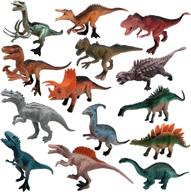 realistic dinosaur figures colorful plastic logo