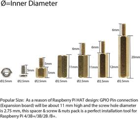 img 3 attached to 🛠️ Geekworm Raspberry Pi Installation Tool 132 Pcs/Lot - Hex Brass Spacer/Standoff + Nuts + Screws - with Storage Case - Raspberry Pi 4/3 Model B+(Plus)/3B/Zero W Accessories Kit