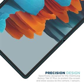 img 3 attached to 📱 Enhance Your Viewing Experience: Tech Armor Anti-Glare/Anti-Fingerprint Matte Film Screen Protectors for Samsung Galaxy Tab S7 Plus [2-Pack]