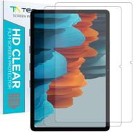 📱 enhance your viewing experience: tech armor anti-glare/anti-fingerprint matte film screen protectors for samsung galaxy tab s7 plus [2-pack] logo