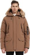 🧥 molemsx men's vegan down winter jacket: mountain thicken lined coat with fur hood, anorak parka padded style xs-3xl logo