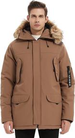 img 4 attached to 🧥 Molemsx Men's Vegan Down Winter Jacket: Mountain Thicken Lined Coat with Fur Hood, Anorak Parka Padded Style XS-3XL