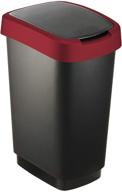 🗑️ rotho 2044019 twist bin black/ruby red 25 l: an innovative and stylish waste management solution logo