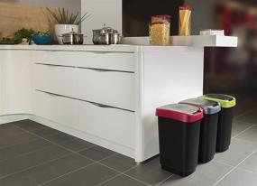 img 3 attached to 🗑️ Rotho 2044019 Twist Bin Black/Ruby Red 25 L: An Innovative and Stylish Waste Management Solution